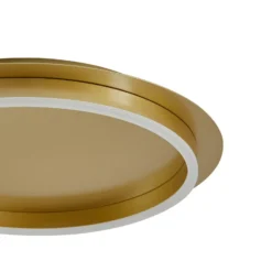 Plafón LED Kunis de Lindby, dorado, plástico, Ø 46cm