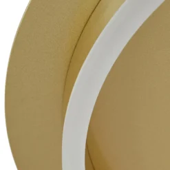 Plafón LED Kunis de Lindby, dorado, plástico, Ø 46cm