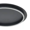 Plafón LED Kunis de Lindby, negro, plástico, Ø 46 cm