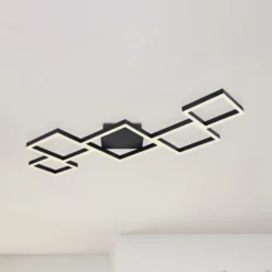 Plafón LED Kurio, 5 luces, negro, CTT