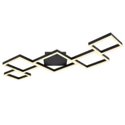 Plafón LED Kurio, 5 luces, negro, CTT