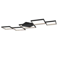 Plafón LED Kurio, 5 luces, negro, CTT
