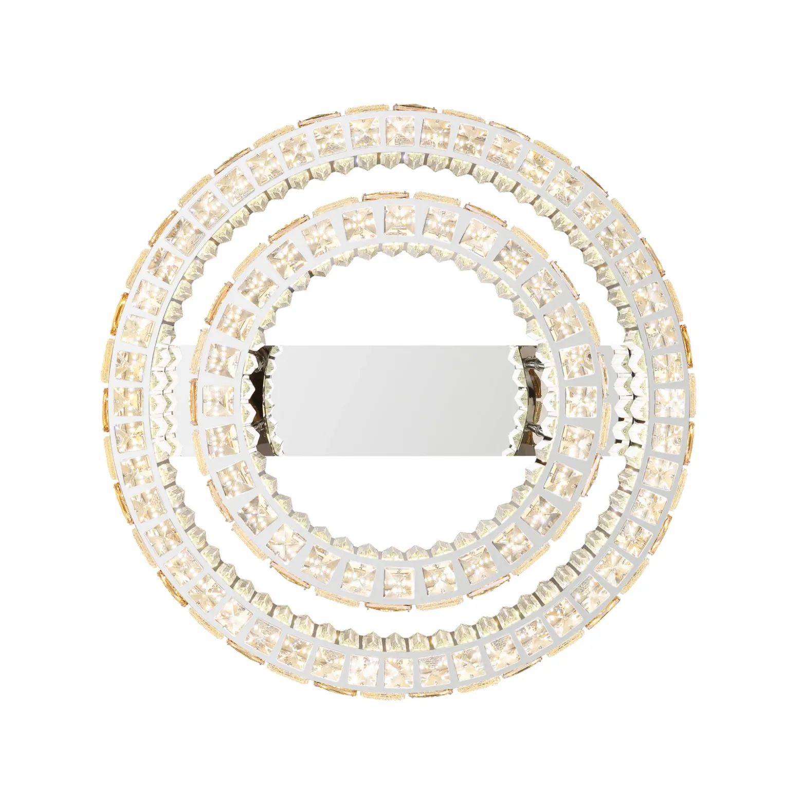 Plafón LED Lidia, ámbar/transparente, cristal, CCT, atenuable