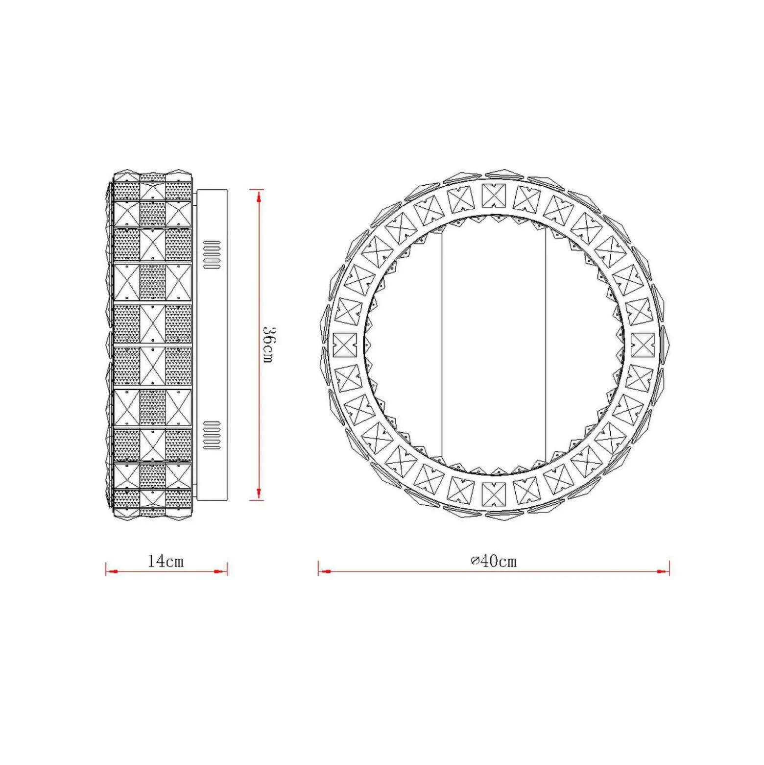 Plafón LED Lidia, ámbar/transparente, cristal, CCT, atenuable