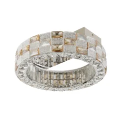 Plafón LED Lidia, ámbar/transparente, cristal, CCT, atenuable