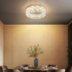 Plafón LED Lidia, ámbar/transparente, cristal, CCT, atenuable
