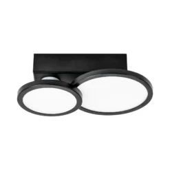 Plafón LED LightMe Aqua GU10 de 2 luces, negro