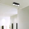 Plafón LED LightMe Aqua GU10, 4 luces, negro