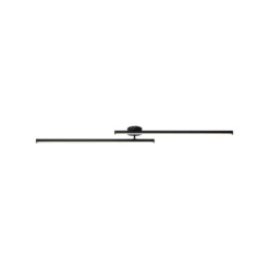 Plafón LED Lindby Aurendor, 135 cm, negro, metal