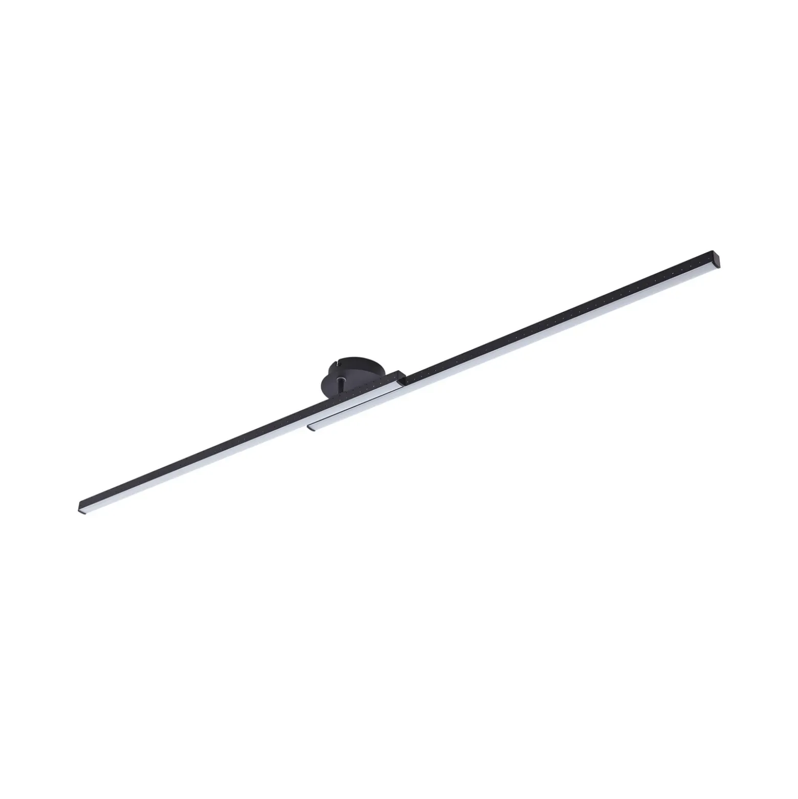 Plafón LED Lindby Aurendor, 135 cm, negro, metal