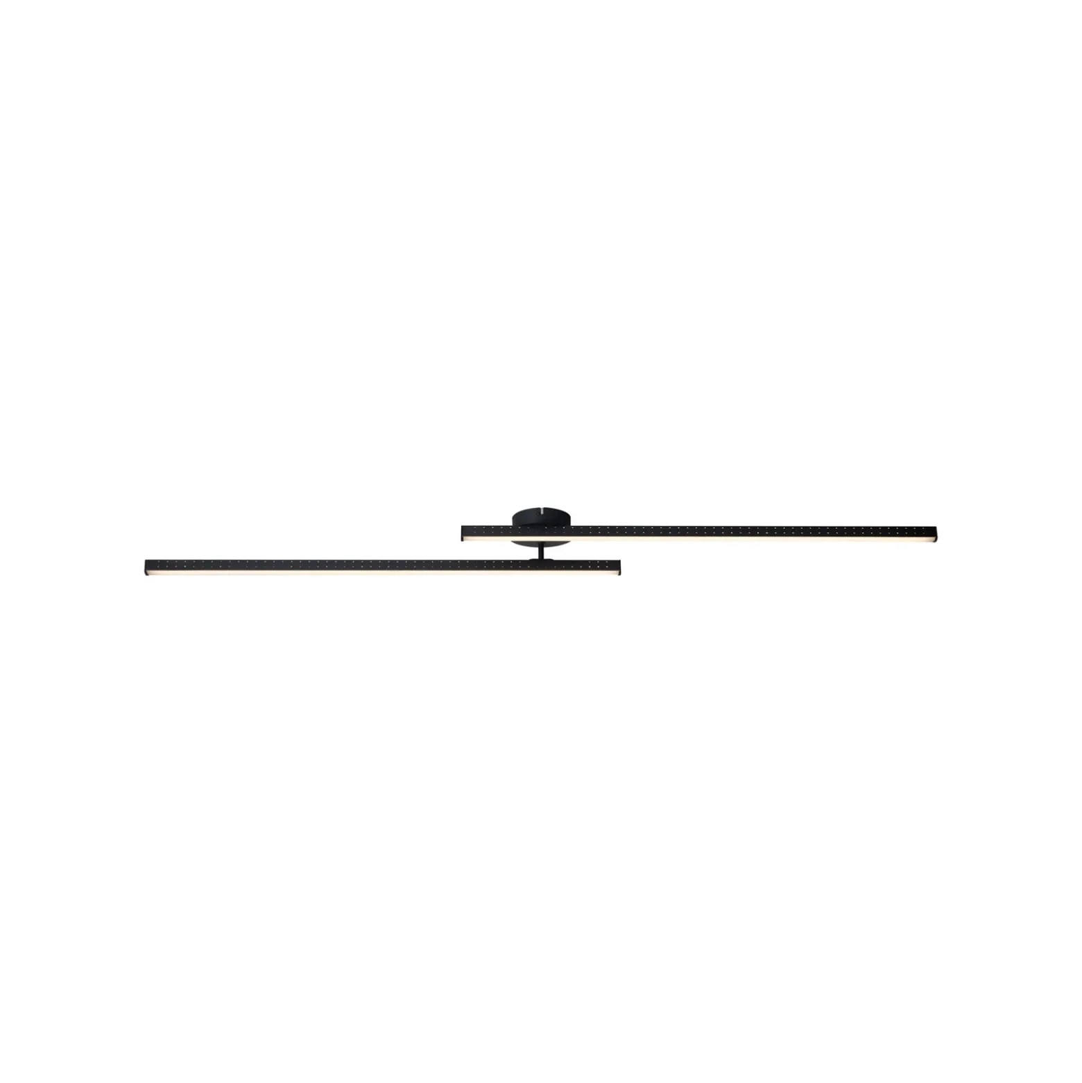 Plafón LED Lindby Aurendor, 135 cm, negro, metal