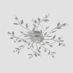 Plafón LED Lindby Bolonia, latón/blanco, Ø 80 cm