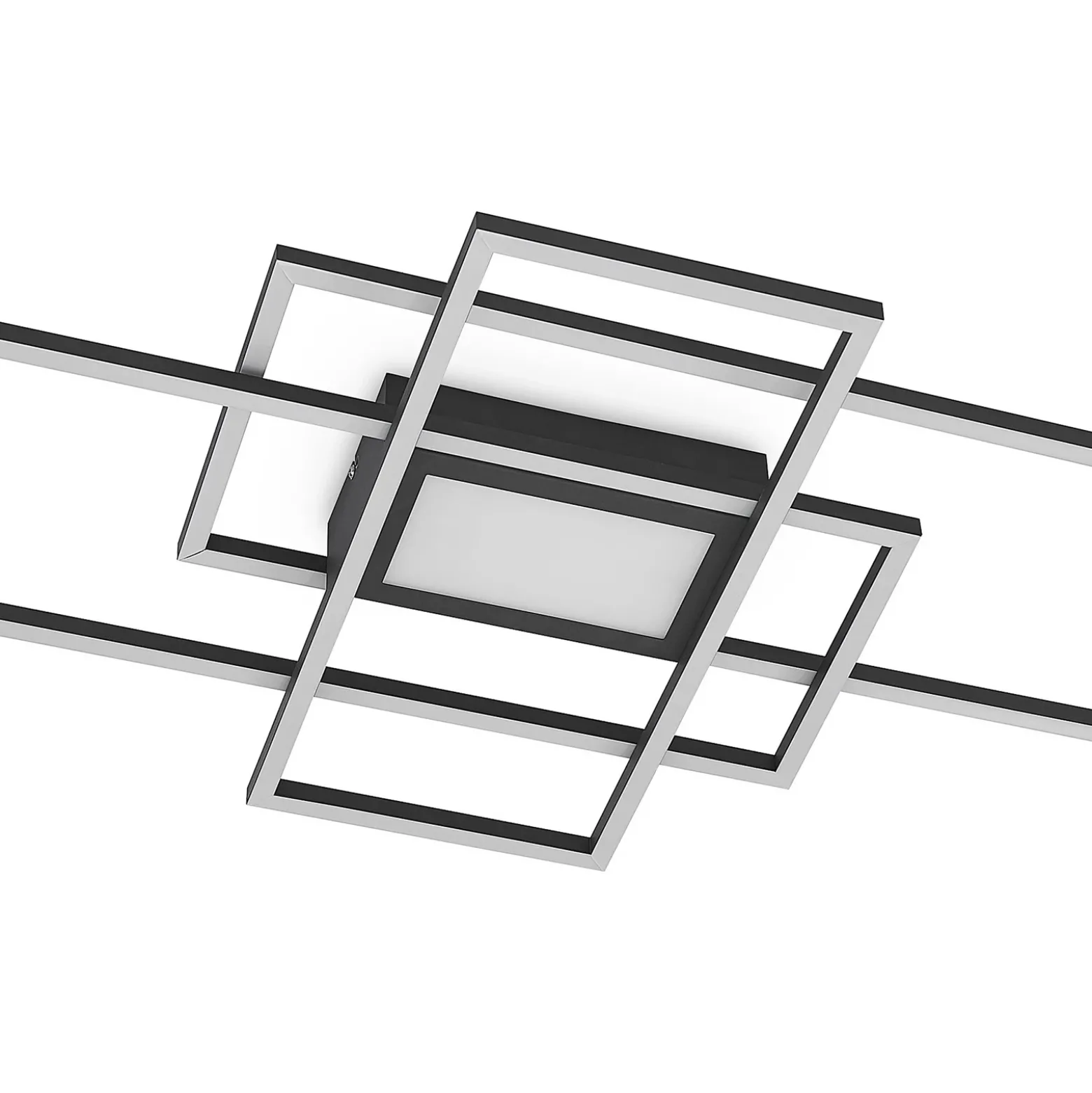 Plafón LED Lindby Caitlin, antracita, metal, 105cm