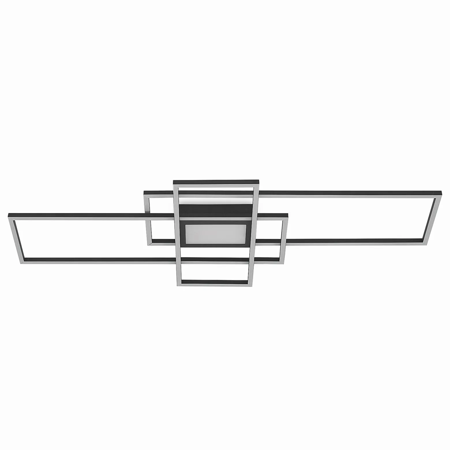 Plafón LED Lindby Caitlin, antracita, metal, 105cm