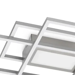 Plafón LED Lindby Caitlin, níquel, metal, 105cm