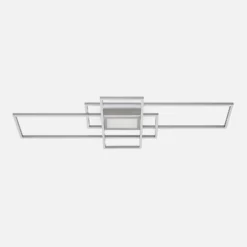 Plafón LED Lindby Caitlin, níquel, metal, 105cm