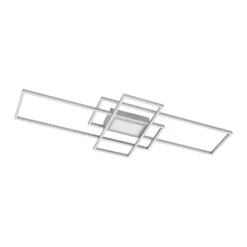 Plafón LED Lindby Caitlin, níquel, metal, 105cm