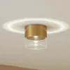 Plafón LED Lindby Dalila, dorado, Ø 10 cm, aluminio