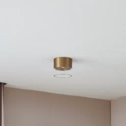 Plafón LED Lindby Dalila, dorado, Ø 10 cm, aluminio