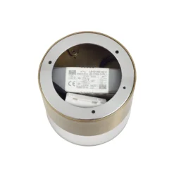 Plafón LED Lindby Dalila, dorado, Ø 10 cm, aluminio
