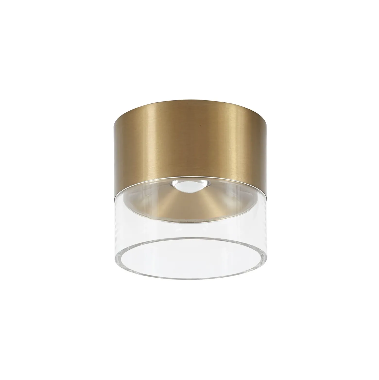 Plafón LED Lindby Dalila, dorado, Ø 10 cm, aluminio