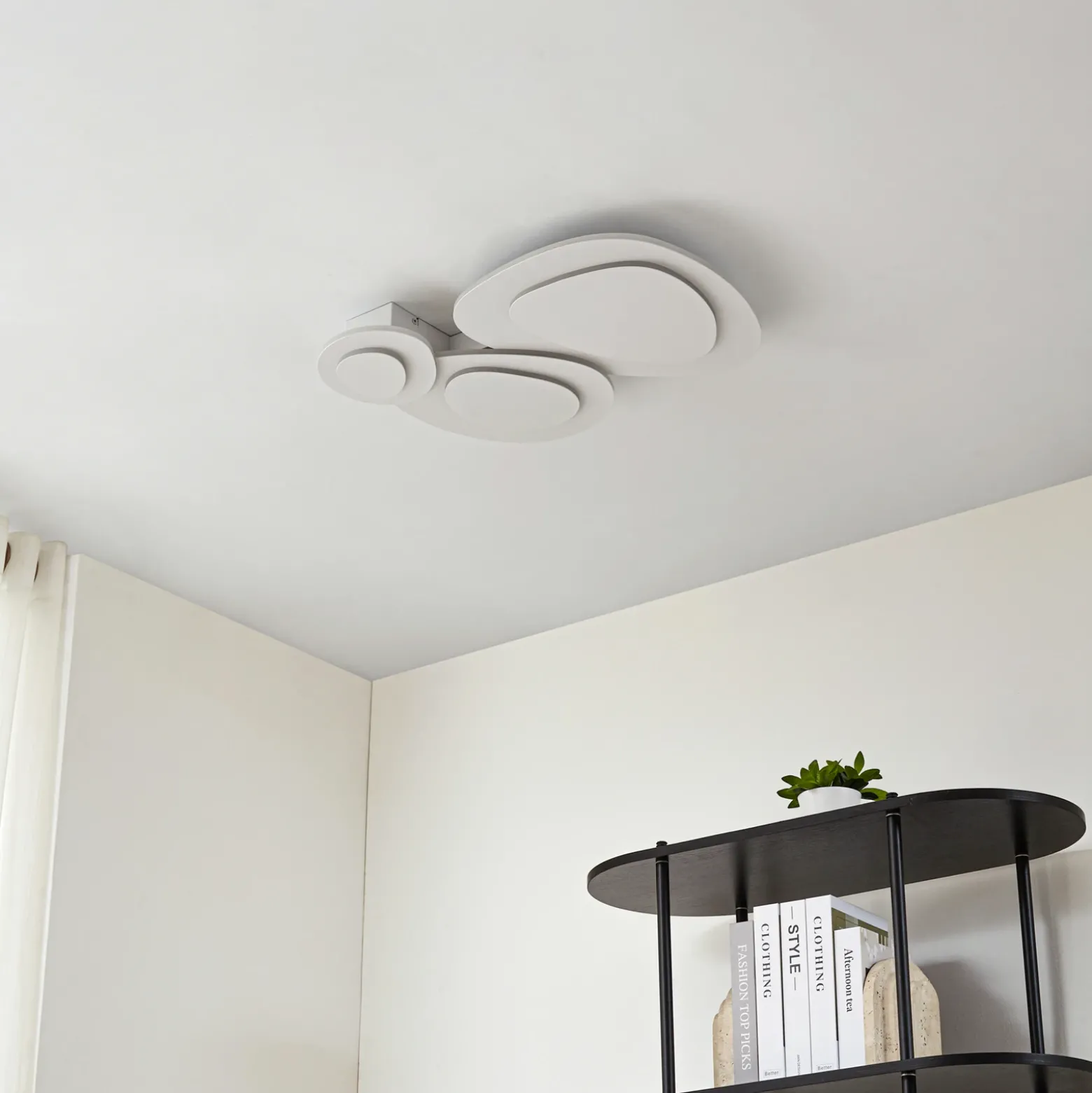 Plafón LED Lindby Delar, 60 x 60 cm, CCT, atenuable
