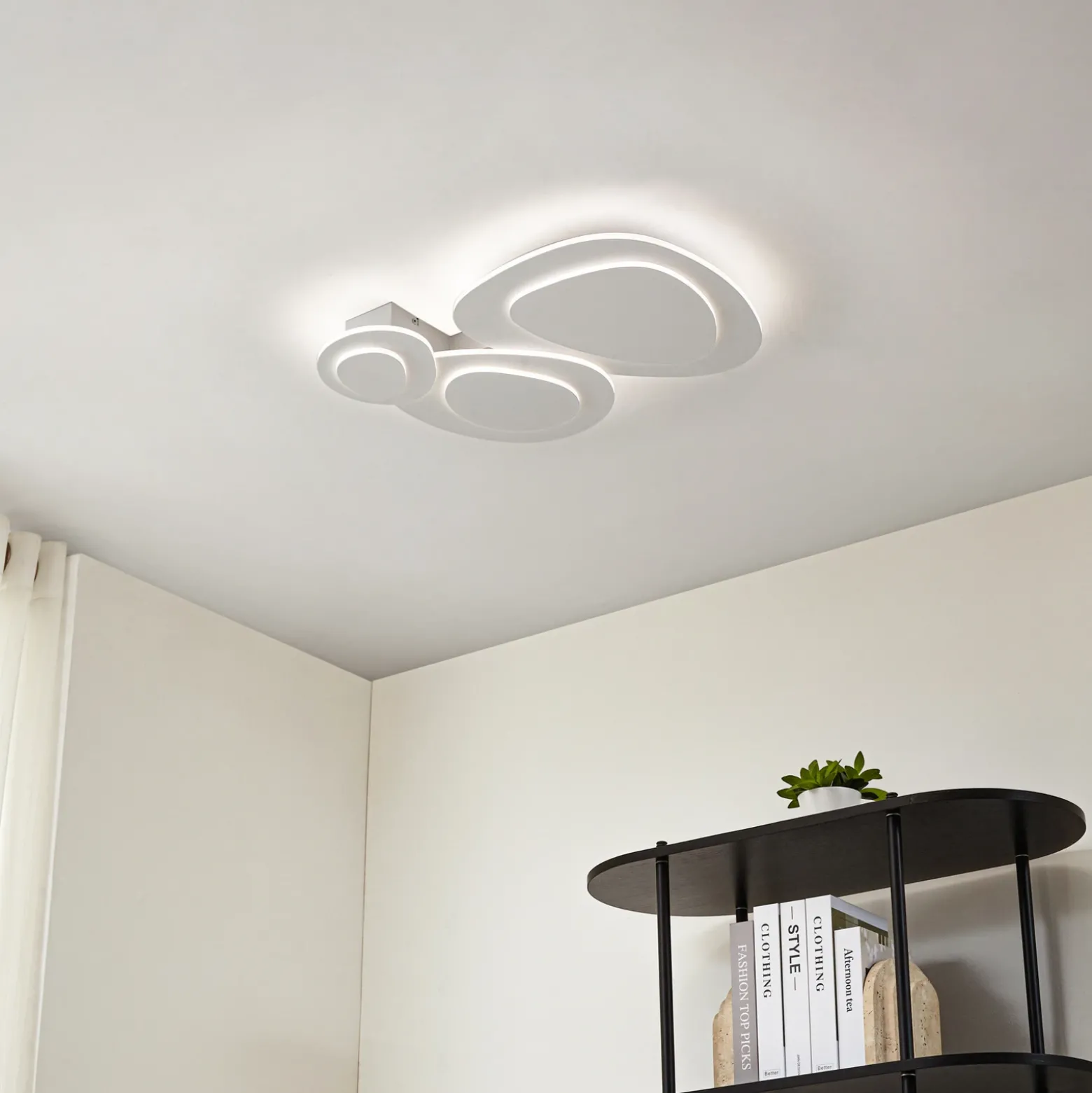 Plafón LED Lindby Delar, 60 x 60 cm, CCT, atenuable