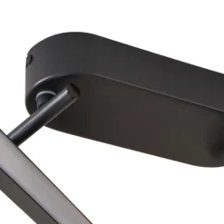Plafón LED Lindby Eldrin, 4 luces, negro, tira de luz