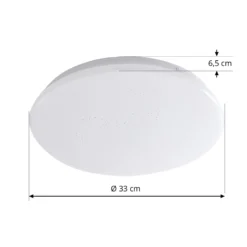 Plafón LED Lindby Eovi, Ø 33 cm, blanco, 4.000 K