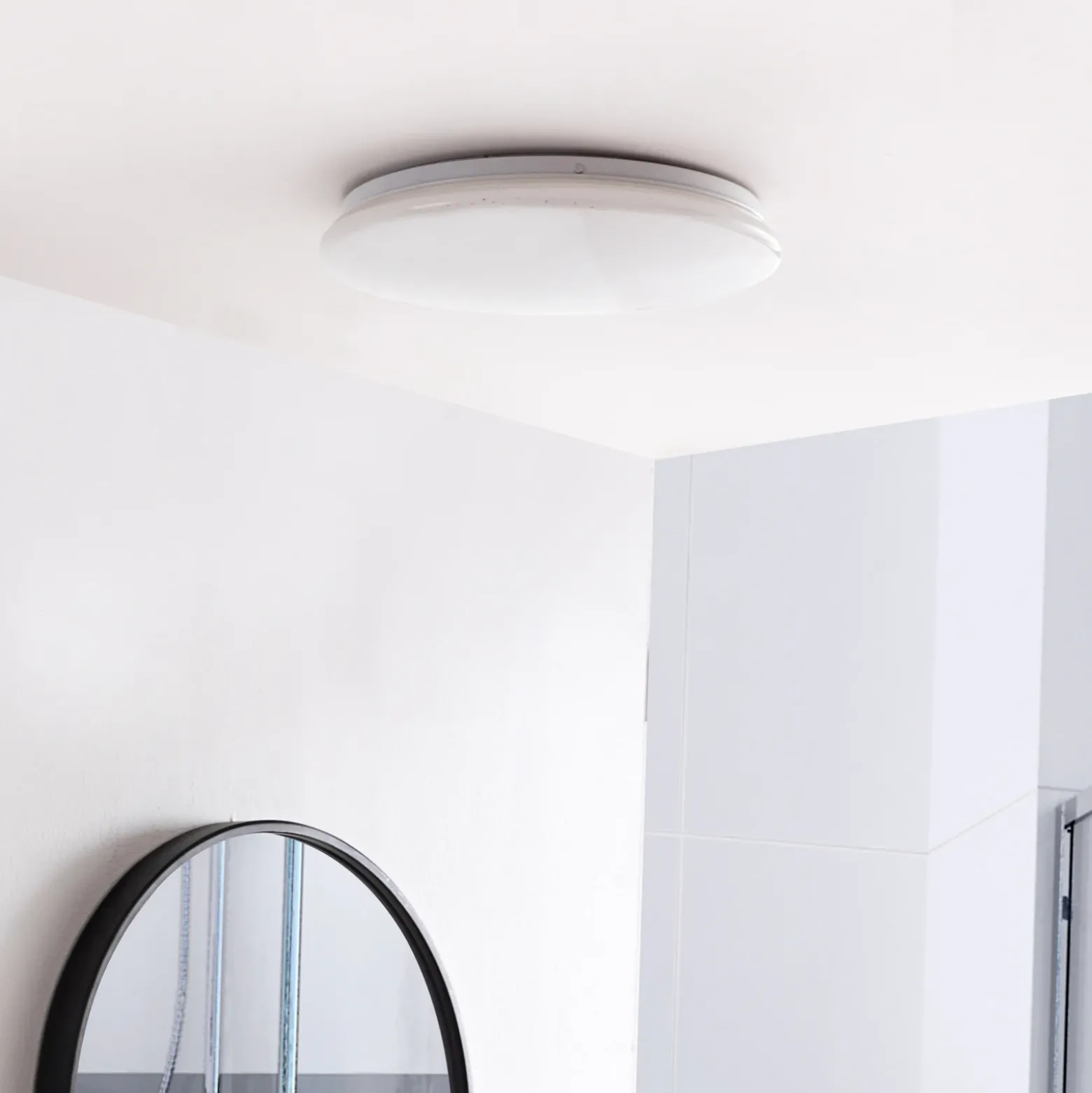 Plafón LED Lindby Eovi, Ø 33 cm, blanco, 4.000 K