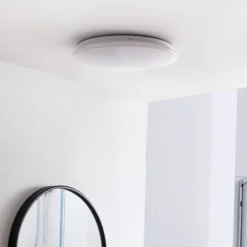 Plafón LED Lindby Eovi, Ø 33 cm, blanco, 3.000 K, redondo