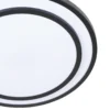 Plafón LED Lindby Essina, negro, metal, CCT, atenuable.