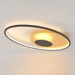 Plafón LED Lindby Feival, 73 cm, óxido/oro, atenuable