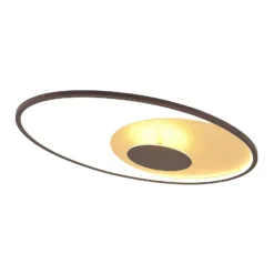 Plafón LED Lindby Feival, 73 cm, óxido/oro, atenuable