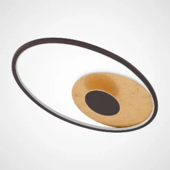 Plafón LED Lindby Feival, 61 cm, óxido/oro, atenuable