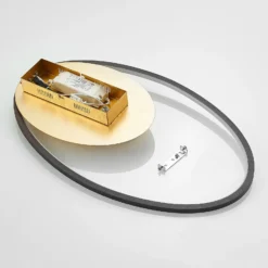 Plafón LED Lindby Feival, 61 cm, óxido/oro, atenuable