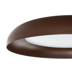 Plafón LED Lindby «Florie», marrón, metal, Ø 40 cm