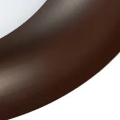 Plafón LED Lindby «Florie», marrón, metal, Ø 40 cm