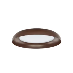 Plafón LED Lindby «Florie», marrón, metal, Ø 40 cm