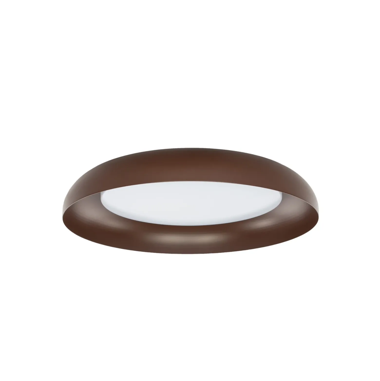 Plafón LED Lindby «Florie», marrón, metal, Ø 40 cm