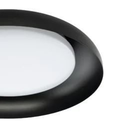 Plafón LED Lindby «Florie», negro, de metal, Ø 40 cm