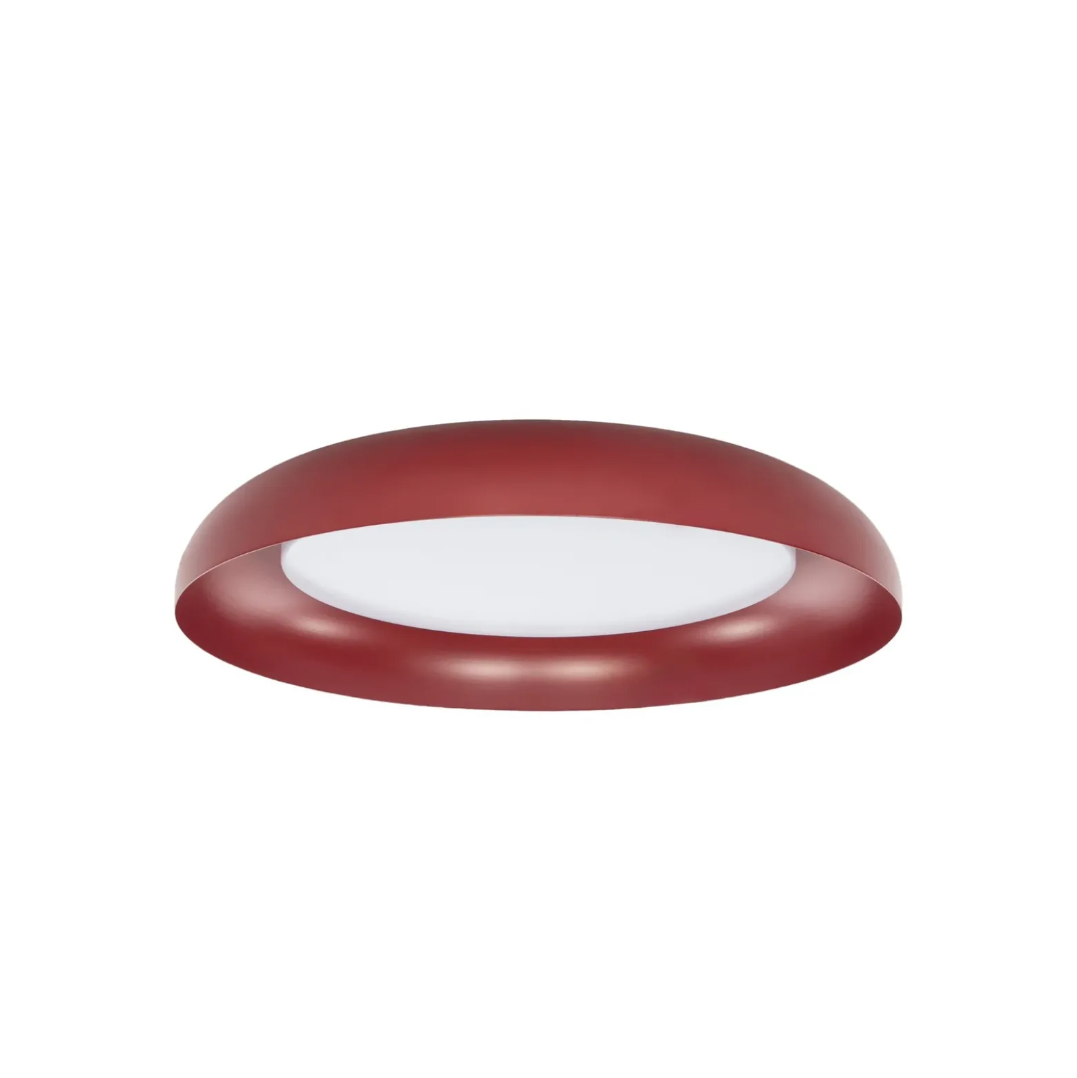 Plafón LED Lindby «Florie», rojo, de metal, Ø 40 cm