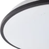 Plafón LED Lindby Glane, Ø 38 cm, negro/blanco, IP44