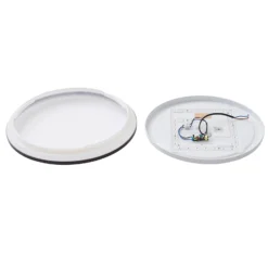 Plafón LED Lindby Glane, Ø 38 cm, negro/blanco, IP44