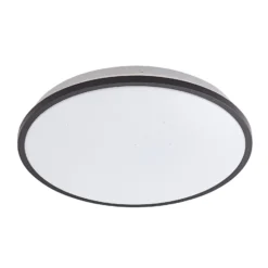 Plafón LED Lindby Glane, Ø 38 cm, negro/blanco, IP44