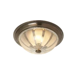 Plafón LED Lindby Henja, latón envejecido, Ø 32 cm, atenuable
