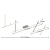 Plafón LED Lindby Kerem, 345 cm, color níquel, metal