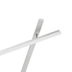 Plafón LED Lindby Kerem, 345 cm, color níquel, metal