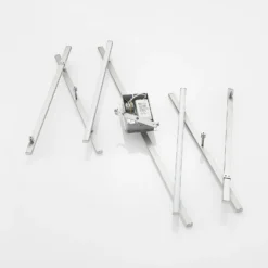 Plafón LED Lindby Kerem, 345 cm, color níquel, metal