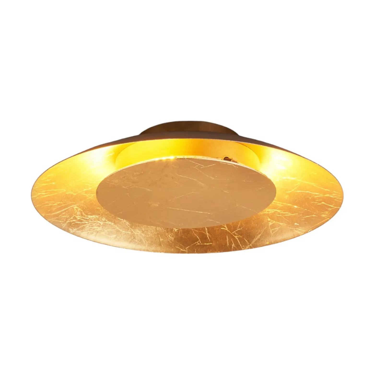 Plafón LED Lindby Keti, Ø 35 cm, dorado, redondo, metal